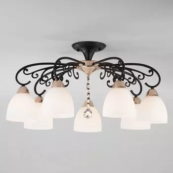 Потолочная люстра Eurosvet Arabella 70087/7 черный/золото