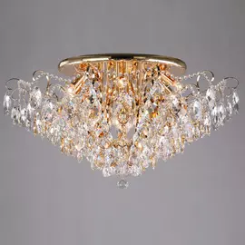 Потолочная хрустальная люстра Eurosvet Crystal 10081/12 золото/прозрач