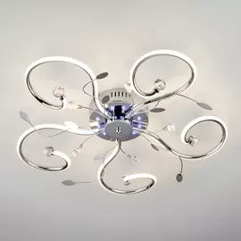 Потолочная люстра с пультом Curl Eurosvet 90129/5 хром