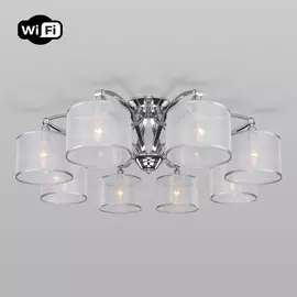 Потолочная люстра Eurosvet Fabiola 60124/8 хром Smart (60109/8)