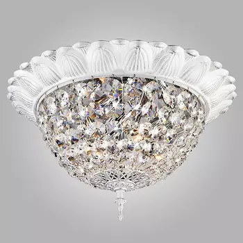 Потолочная люстра Eurosvet Эмма 10067/5 белый с серебром Strotski