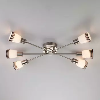 Потолочная люстра Eurosvet Jenna 30132/6 сатин-никель