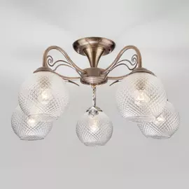 Потолочная люстра Eurosvet Kristin 30139/5 античная бронза