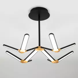 Потолочная светодиодная люстра Kyoto Eurosvet 90147/4 черный/золото