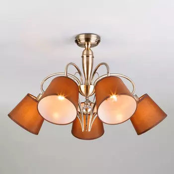 Потолочная люстра Eurosvet Lilly 60074/5 античная бронза