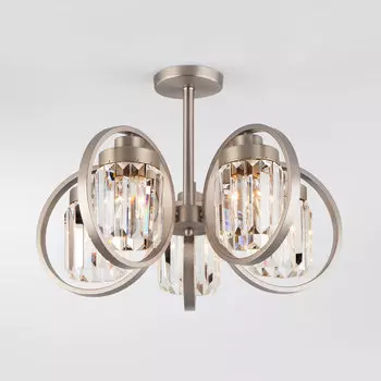 Потолочная люстра Eurosvet Loraine 10095/5 сатин-никель/прозрачный хру