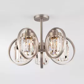 Потолочная люстра Eurosvet Loraine 10128/5 сатин-никель/прозрачный хру