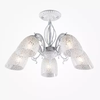 Потолочная люстра Eurosvet Nimfa 70039/5 белый с серебром