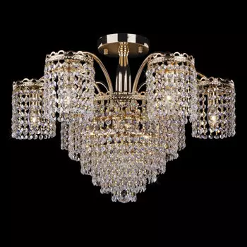 Потолочная люстра Eurosvet Олимпия 3648/9 золото/прозрачный хрусталь Strotski