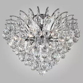 Потолочная хрустальная люстра Eurosvet Ostiniya 3299/6 хром/прозрачный