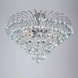 Потолочная хрустальная люстра Eurosvet Ostiniya 3299/9 хром/прозрачный