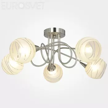 Потолочная люстра Eurosvet Резиденс 30091/5 сатин-никель