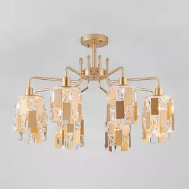 Потолочная люстра Eurosvet Scoppio 10101/8 перламутровое золото/прозра