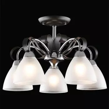 Потолочная люстра Eurosvet Шарлиз 30090/5 хром/черный