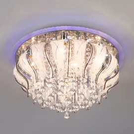 Потолочная люстра с пультом Soffite Eurosvet 80119/8 хром/синий+красны