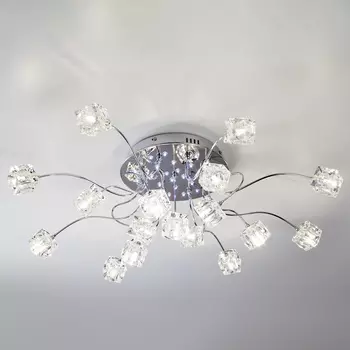 Потолочная люстра Eurosvet Trinity 80113/17 хром/белый