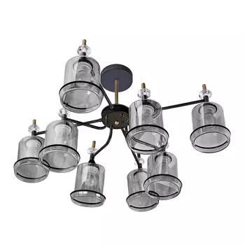 Потолочная люстра IMEX MD.4890-8-S COFFEE+FGD