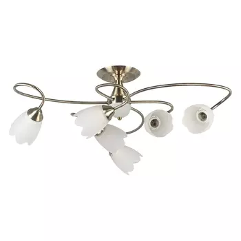 Потолочная люстра ЭкономСвет 004 004/3+3AB WT