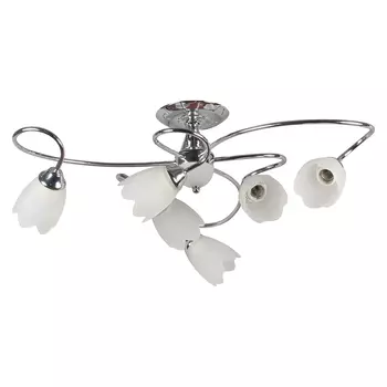 Потолочная люстра ЭкономСвет 004 004/3+3CR WT