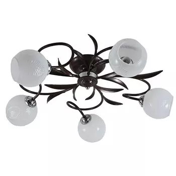 Потолочная люстра ЭкономСвет 10075 10075/5CF+CR WT