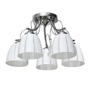 Потолочная люстра ЭкономСвет 10077 10077/5CR WT