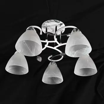 Потолочная люстра ЭкономСвет 10093 10093/5MR+WT+CR WT