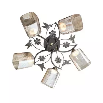 Потолочная люстра ЭкономСвет 10100 10100/5BK AMB