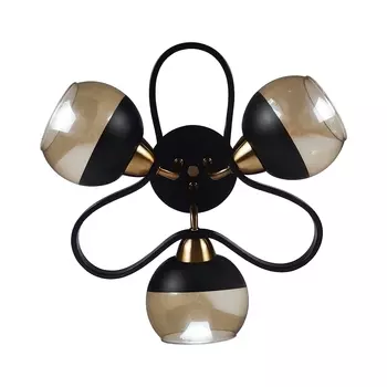 Потолочная люстра ЭкономСвет 10204 10204/3BK+ZAB BK+AMB