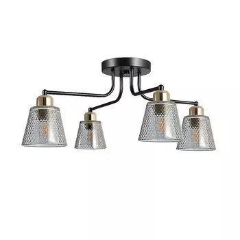 Потолочная люстра ЭкономСвет 12197 12197/4BK+GD GR