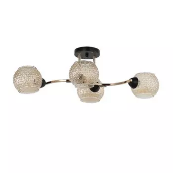 Потолочная люстра ЭкономСвет 12208 12208/4BK+FGD AMB