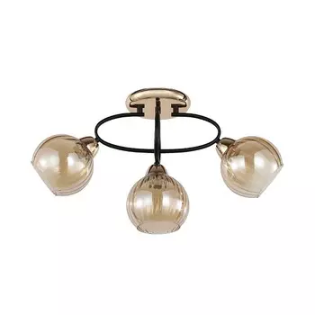 Потолочная люстра ЭкономСвет 12211 12211/3FGD+BK AMB