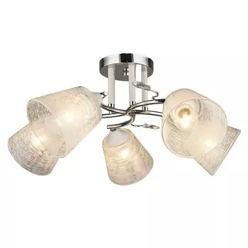 Потолочная люстра ЭкономСвет 12215 12215/5CR+WT WCL