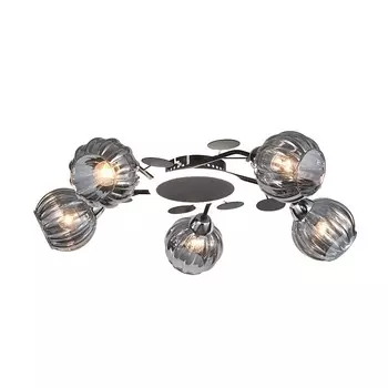 Потолочная люстра ЭкономСвет 12230 12230/5BK+CR GR LED