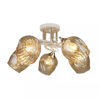 Потолочная люстра ЭкономСвет 12242 12242/5WT+FGD AMB