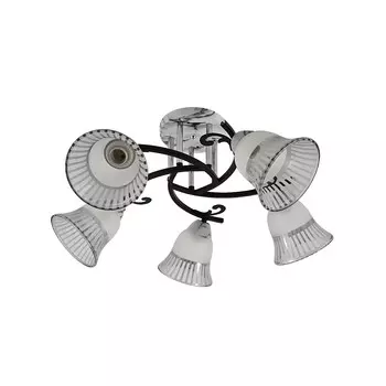 Потолочная люстра ЭкономСвет 12259 12259/5MR+CR+BK WT+CL