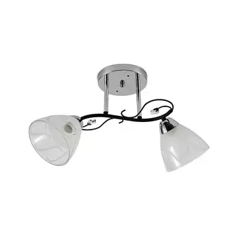 Потолочная люстра ЭкономСвет 12261 12261/2CR+BK WT+CL