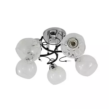 Потолочная люстра ЭкономСвет 12263 12263/5CR+BK WT+CL