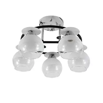 Потолочная люстра ЭкономСвет 12269 12269/5MR+CR+BK WT+CL