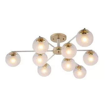 Потолочная люстра ЭкономСвет 13105 13105/9GD+WT WT+CL