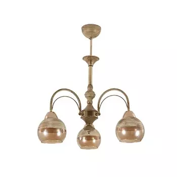 Потолочная люстра ЭкономСвет 13138 13138/3WG+FGD BR+WG