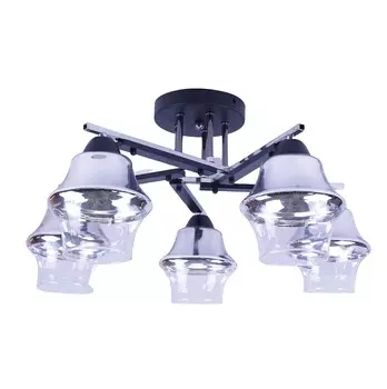 Потолочная люстра ЭкономСвет 20104 20104/5BK+CR CR+CL