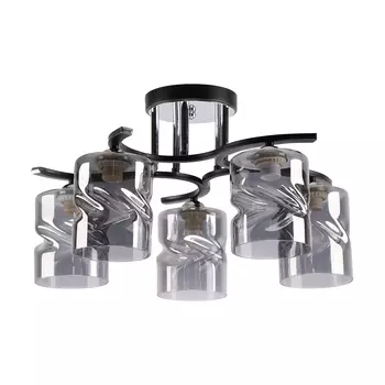 Потолочная люстра ЭкономСвет 26063 26063/5BK+CR SM