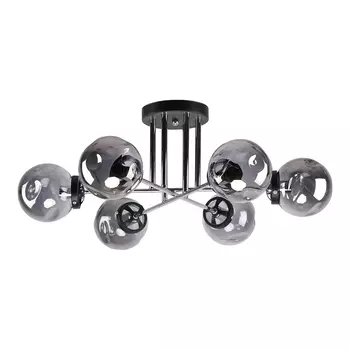Потолочная люстра ЭкономСвет 40221 40221/6CR+BK GR