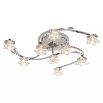 Потолочная люстра ЭкономСвет 69307GL 69307GL/9CR RC PURLED