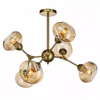 Потолочная люстра Lamplandia L1329 PASIC GOLD, E27*6 макс 60Вт