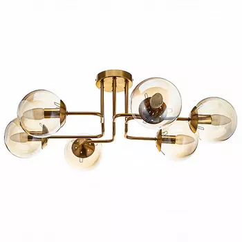Потолочная люстра Lamplandia L1336 SAREMA GOLD E14*6 макс 40Вт