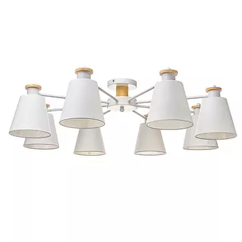 Потолочная люстра Lamplandia L1497 TEXTILE WHITE FSC 100% (NC-COC-0646