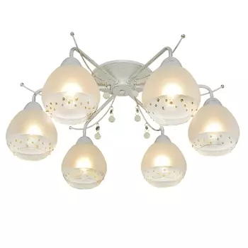 Потолочная люстра Максисвет 1-8796-6-WH+PG E27