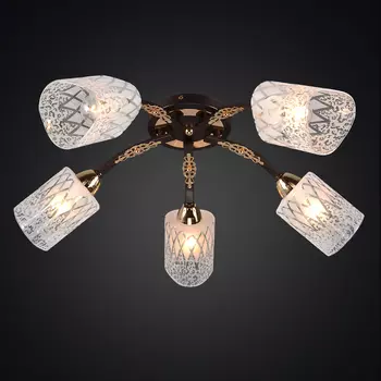 Потолочная люстра Максисвет 1-9170-5-FG+BR+GL E14