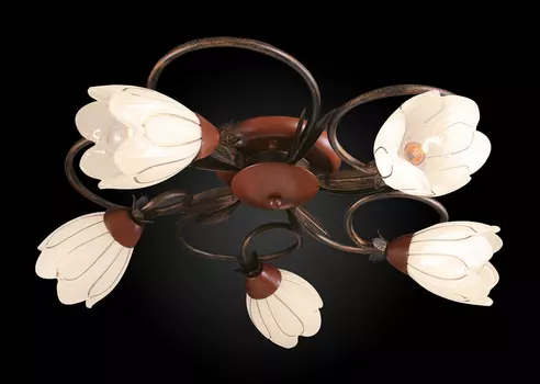 Потолочная люстра Максисвет 1-9707-5-BKS+BR E14